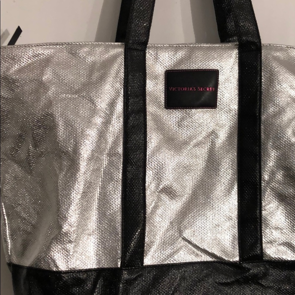 Victoria’s Secret Silver & Black Tote Bag - Picture 2 of 8